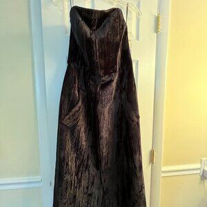 Black Crushed Velvet Bustier Dress